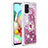Custodia Silicone Cover Morbida Bling-Bling con Anello Supporto S01 per Samsung Galaxy A71 4G A715 Rosso