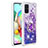 Custodia Silicone Cover Morbida Bling-Bling con Anello Supporto S01 per Samsung Galaxy A71 4G A715 Viola