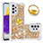 Custodia Silicone Cover Morbida Bling-Bling con Anello Supporto S01 per Samsung Galaxy A73 5G