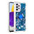 Custodia Silicone Cover Morbida Bling-Bling con Anello Supporto S01 per Samsung Galaxy A73 5G Blu