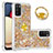 Custodia Silicone Cover Morbida Bling-Bling con Anello Supporto S01 per Samsung Galaxy F02S SM-E025F