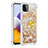 Custodia Silicone Cover Morbida Bling-Bling con Anello Supporto S01 per Samsung Galaxy F42 5G