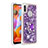 Custodia Silicone Cover Morbida Bling-Bling con Anello Supporto S01 per Samsung Galaxy M11 Viola