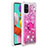 Custodia Silicone Cover Morbida Bling-Bling con Anello Supporto S01 per Samsung Galaxy M40S Rosa Caldo