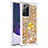 Custodia Silicone Cover Morbida Bling-Bling con Anello Supporto S01 per Samsung Galaxy Note 20 Ultra 5G Oro