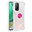 Custodia Silicone Cover Morbida Bling-Bling con Anello Supporto S01 per Xiaomi Mi 10T 5G Rosa