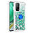 Custodia Silicone Cover Morbida Bling-Bling con Anello Supporto S01 per Xiaomi Mi 10T 5G Verde