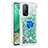 Custodia Silicone Cover Morbida Bling-Bling con Anello Supporto S01 per Xiaomi Mi 10T Pro 5G Verde