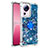 Custodia Silicone Cover Morbida Bling-Bling con Anello Supporto S01 per Xiaomi Mi 12 Lite NE 5G Blu