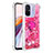 Custodia Silicone Cover Morbida Bling-Bling con Anello Supporto S01 per Xiaomi Poco C55 Rosa Caldo