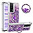 Custodia Silicone Cover Morbida Bling-Bling con Anello Supporto S01 per Xiaomi Poco F5 Pro 5G Viola