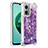 Custodia Silicone Cover Morbida Bling-Bling con Anello Supporto S01 per Xiaomi Redmi 10 Prime Plus 5G Viola