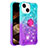 Custodia Silicone Cover Morbida Bling-Bling con Anello Supporto S02 per Apple iPhone 13