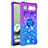 Custodia Silicone Cover Morbida Bling-Bling con Anello Supporto S02 per Google Pixel 7a 5G Viola