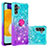 Custodia Silicone Cover Morbida Bling-Bling con Anello Supporto S02 per Samsung Galaxy A04s