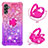 Custodia Silicone Cover Morbida Bling-Bling con Anello Supporto S02 per Samsung Galaxy A04s