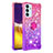 Custodia Silicone Cover Morbida Bling-Bling con Anello Supporto S02 per Samsung Galaxy A05s