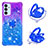 Custodia Silicone Cover Morbida Bling-Bling con Anello Supporto S02 per Samsung Galaxy A05s