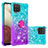Custodia Silicone Cover Morbida Bling-Bling con Anello Supporto S02 per Samsung Galaxy A12