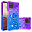 Custodia Silicone Cover Morbida Bling-Bling con Anello Supporto S02 per Samsung Galaxy A12 5G Viola