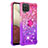 Custodia Silicone Cover Morbida Bling-Bling con Anello Supporto S02 per Samsung Galaxy A12