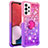 Custodia Silicone Cover Morbida Bling-Bling con Anello Supporto S02 per Samsung Galaxy A13 4G