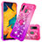 Custodia Silicone Cover Morbida Bling-Bling con Anello Supporto S02 per Samsung Galaxy A20