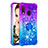 Custodia Silicone Cover Morbida Bling-Bling con Anello Supporto S02 per Samsung Galaxy A20e Viola