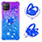 Custodia Silicone Cover Morbida Bling-Bling con Anello Supporto S02 per Samsung Galaxy A22 4G