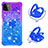 Custodia Silicone Cover Morbida Bling-Bling con Anello Supporto S02 per Samsung Galaxy A22 5G