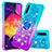 Custodia Silicone Cover Morbida Bling-Bling con Anello Supporto S02 per Samsung Galaxy A30S