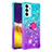 Custodia Silicone Cover Morbida Bling-Bling con Anello Supporto S02 per Samsung Galaxy A34 5G