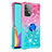 Custodia Silicone Cover Morbida Bling-Bling con Anello Supporto S02 per Samsung Galaxy A52 4G