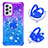 Custodia Silicone Cover Morbida Bling-Bling con Anello Supporto S02 per Samsung Galaxy A73 5G