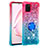 Custodia Silicone Cover Morbida Bling-Bling con Anello Supporto S02 per Samsung Galaxy A81