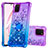 Custodia Silicone Cover Morbida Bling-Bling con Anello Supporto S02 per Samsung Galaxy A81 Viola