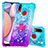 Custodia Silicone Cover Morbida Bling-Bling con Anello Supporto S02 per Samsung Galaxy M01s