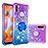 Custodia Silicone Cover Morbida Bling-Bling con Anello Supporto S02 per Samsung Galaxy M11