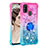 Custodia Silicone Cover Morbida Bling-Bling con Anello Supporto S02 per Samsung Galaxy M21