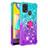 Custodia Silicone Cover Morbida Bling-Bling con Anello Supporto S02 per Samsung Galaxy M21s