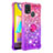 Custodia Silicone Cover Morbida Bling-Bling con Anello Supporto S02 per Samsung Galaxy M21s