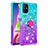 Custodia Silicone Cover Morbida Bling-Bling con Anello Supporto S02 per Samsung Galaxy M51