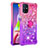 Custodia Silicone Cover Morbida Bling-Bling con Anello Supporto S02 per Samsung Galaxy M51