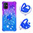 Custodia Silicone Cover Morbida Bling-Bling con Anello Supporto S02 per Samsung Galaxy M51