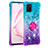 Custodia Silicone Cover Morbida Bling-Bling con Anello Supporto S02 per Samsung Galaxy M60s