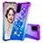 Custodia Silicone Cover Morbida Bling-Bling con Anello Supporto S02 per Samsung Galaxy S20 5G Viola