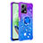 Custodia Silicone Cover Morbida Bling-Bling con Anello Supporto S02 per Xiaomi Poco X5 5G Viola