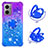 Custodia Silicone Cover Morbida Bling-Bling con Anello Supporto S02 per Xiaomi Redmi 10 5G