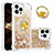 Custodia Silicone Cover Morbida Bling-Bling con Anello Supporto S03 per Apple iPhone 13 Pro Max