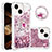 Custodia Silicone Cover Morbida Bling-Bling con Anello Supporto S03 per Apple iPhone 14